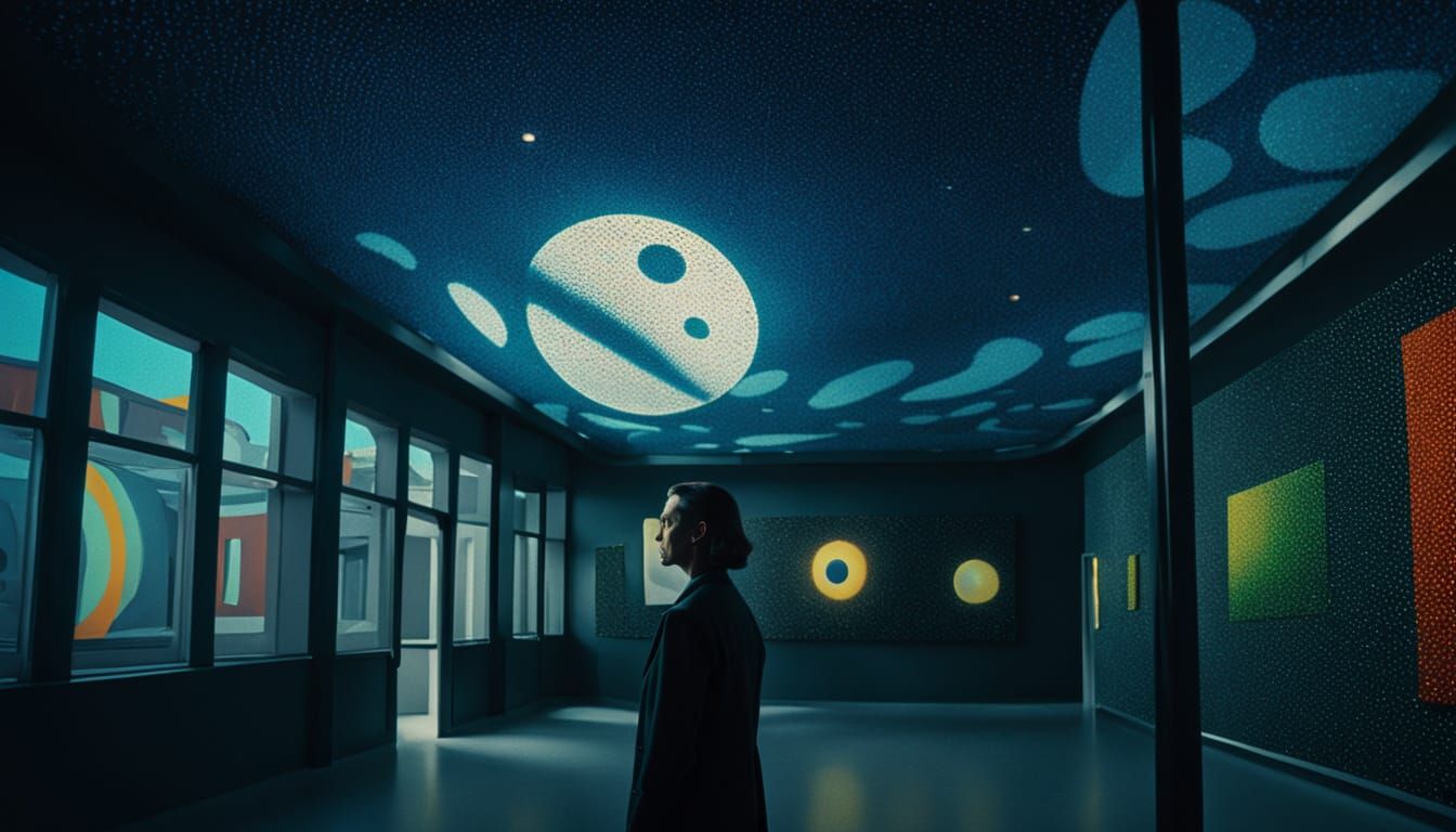 Pointillist Neo-Reality in Bauhaus Style