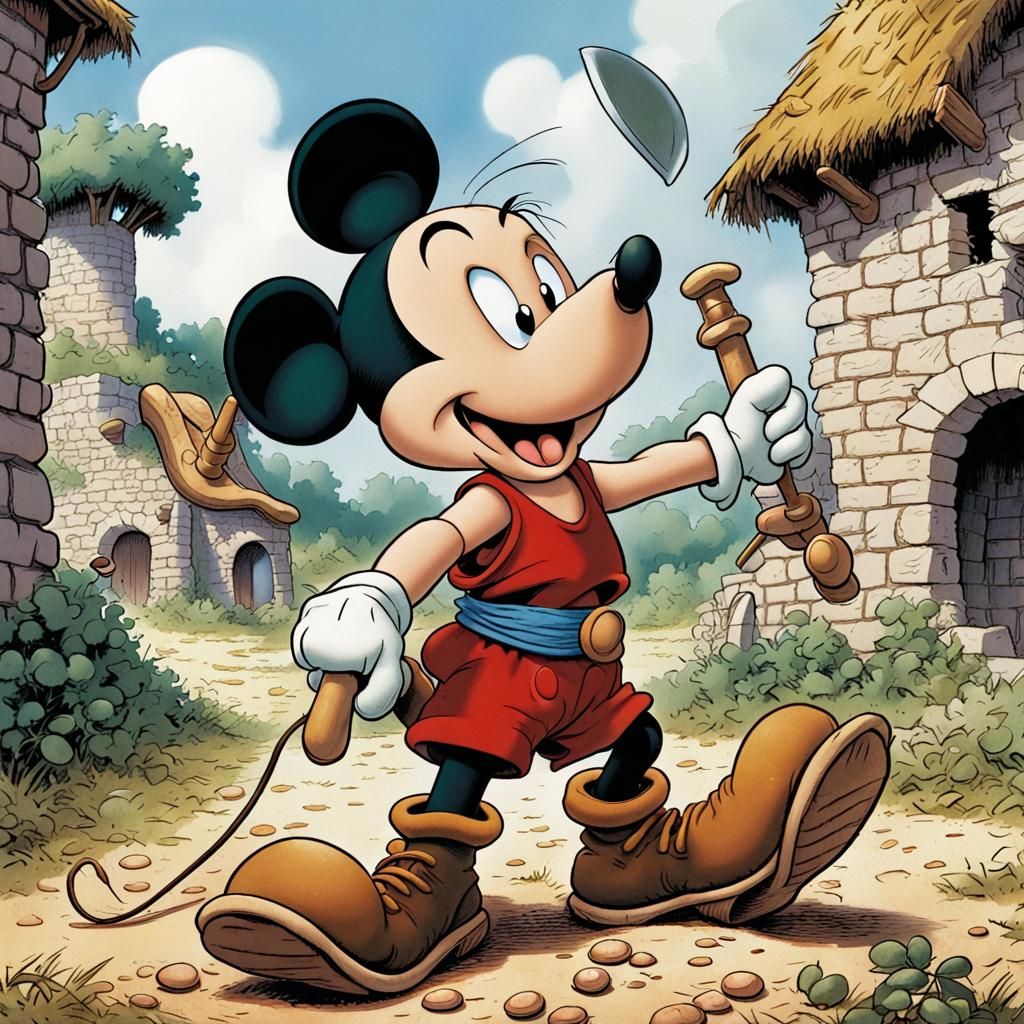 Mickey Mouse as Asterix Character