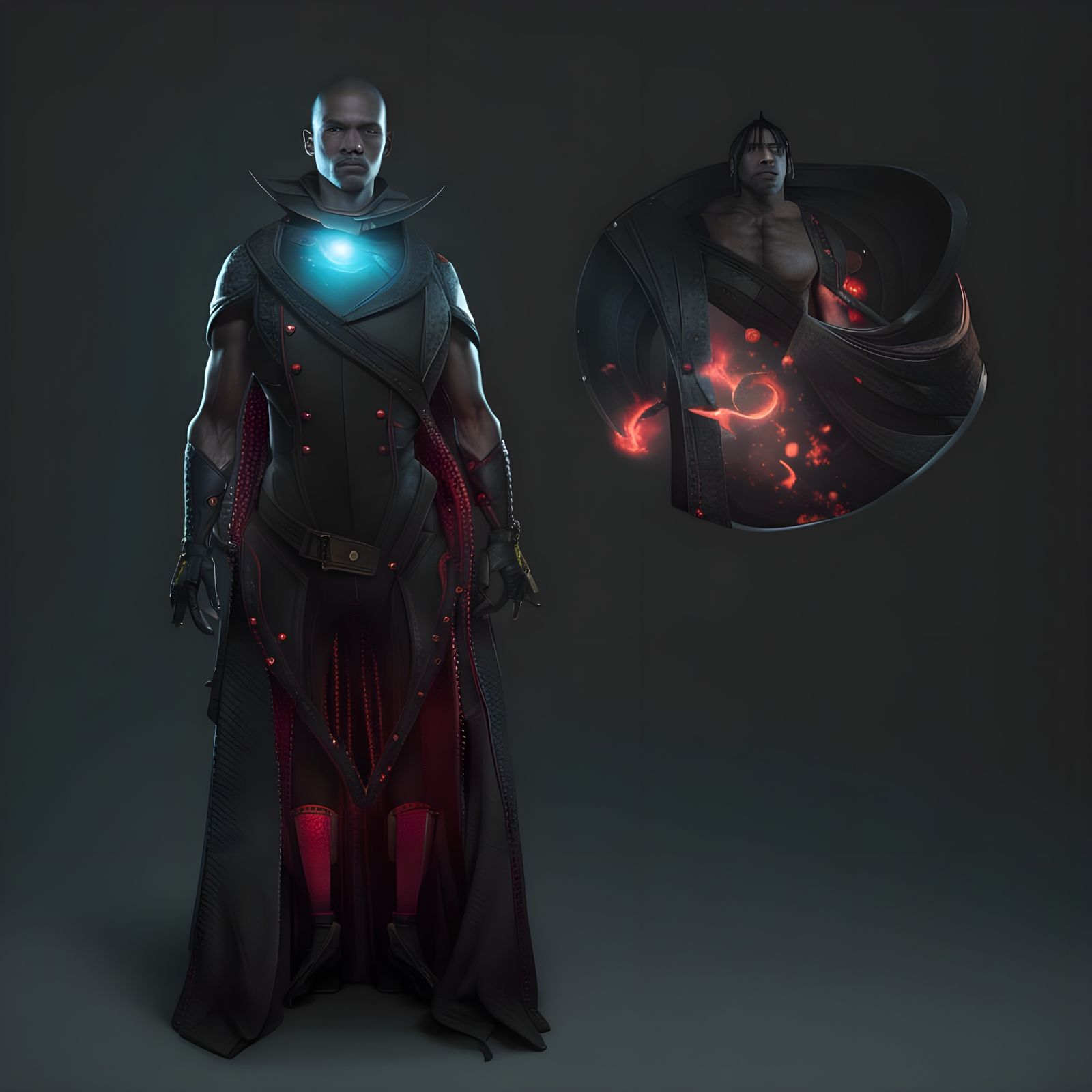 Omni-Man Portrait: Detailed Matte Painting in 8K