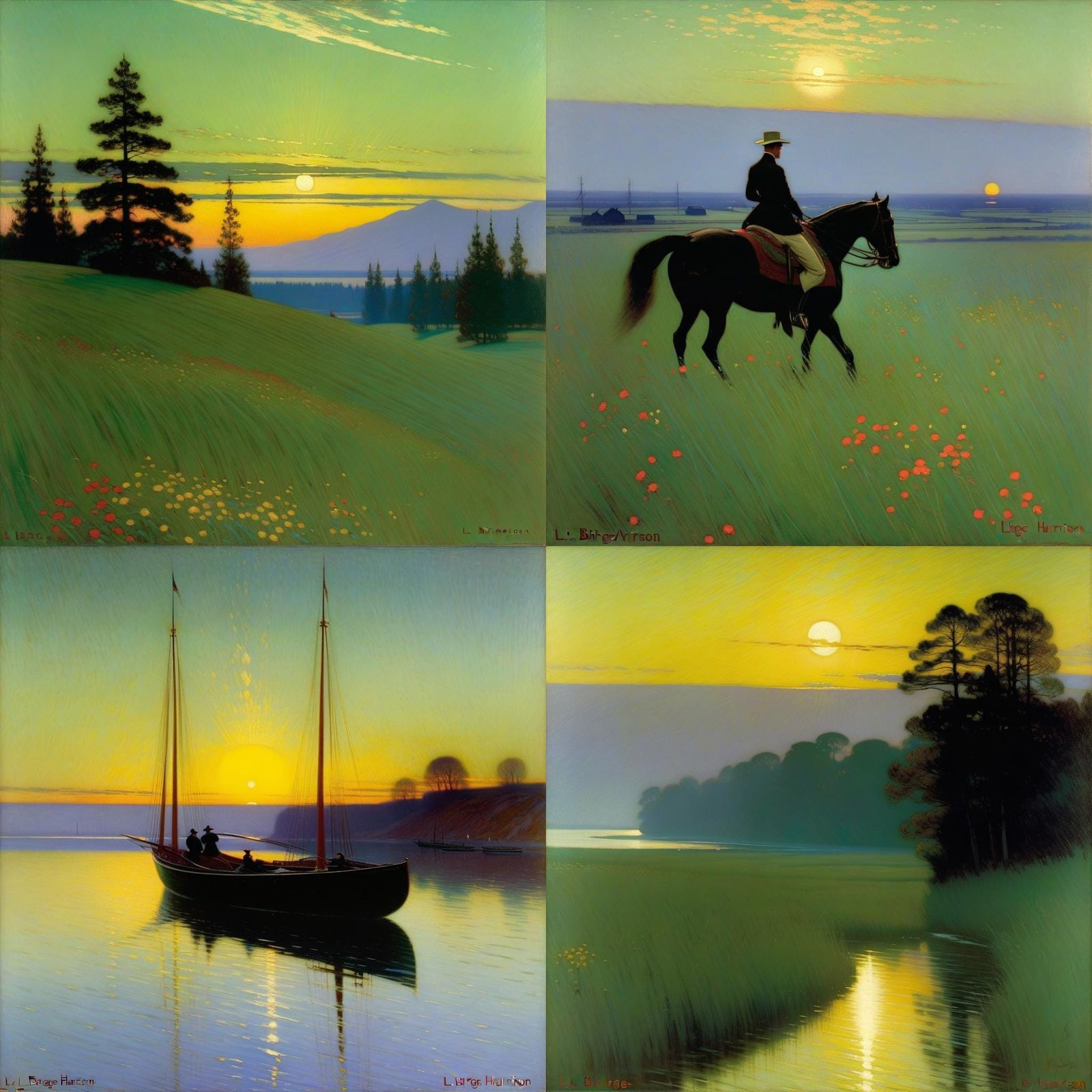 Luminous Landscape Painting in Impressionist Style