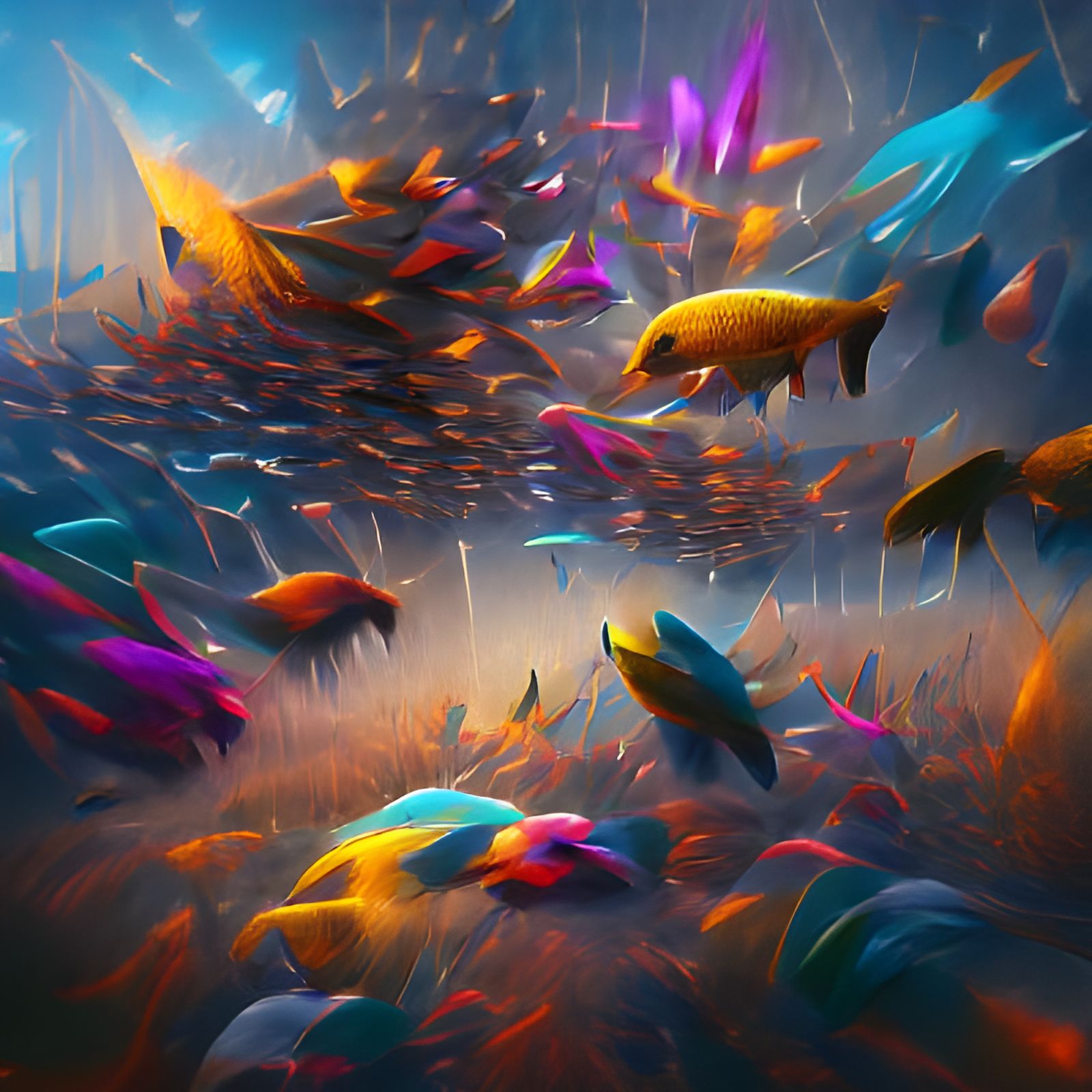 Underwater Fish in Digital Hyperrealism