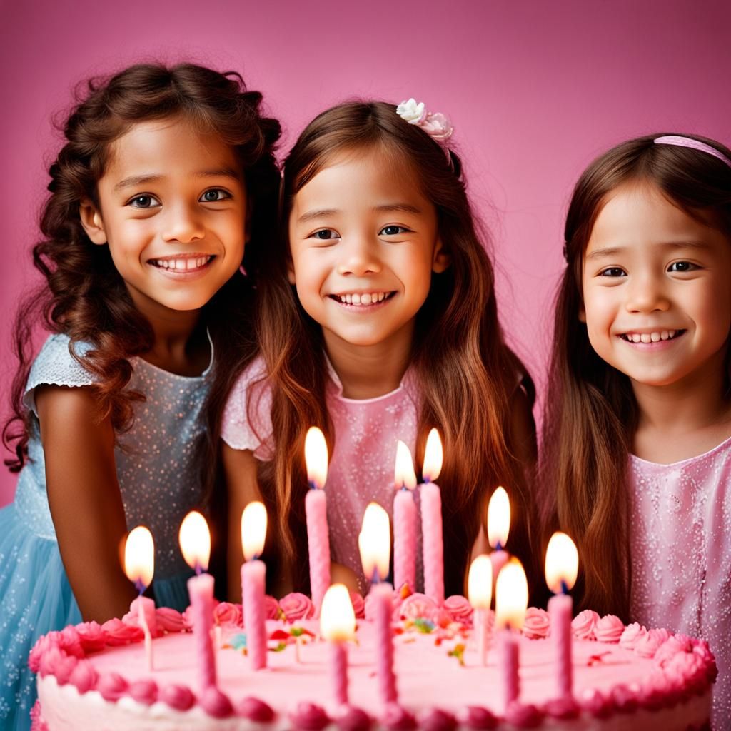 Joyful Children's Birthday Party Portrait