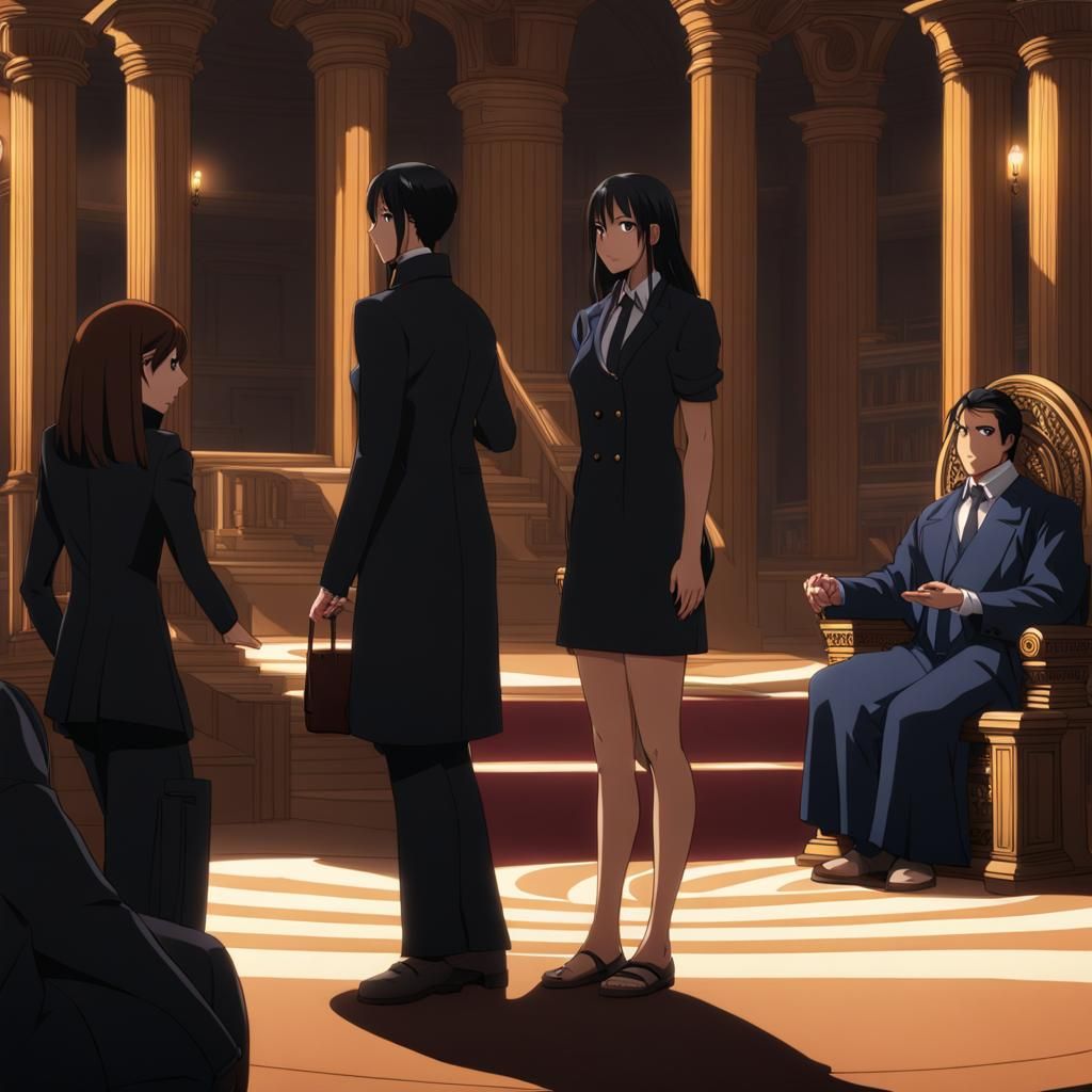 Hypnotized Barefoot Woman in Dark Academia Style