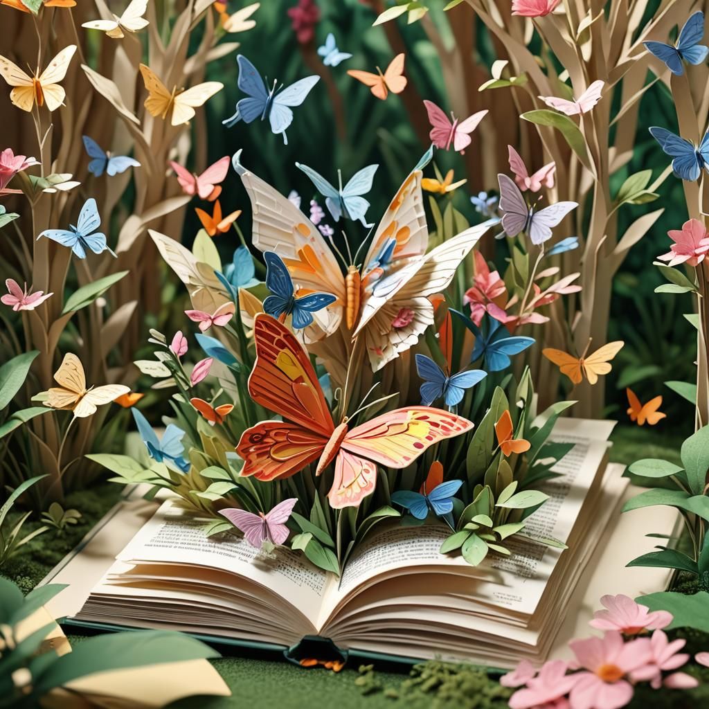 Butterfly garden pop up