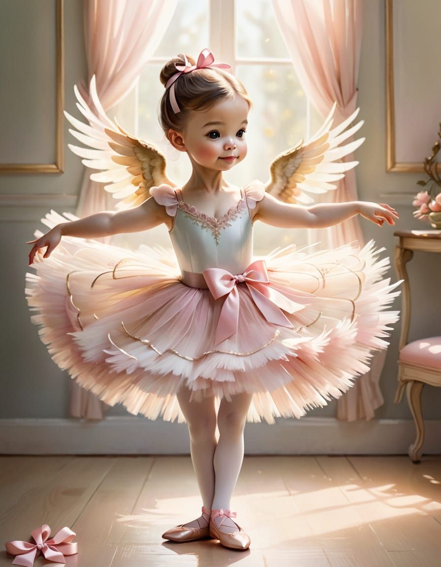 Duckling Ballerina in Watercolor Storybook Illustration