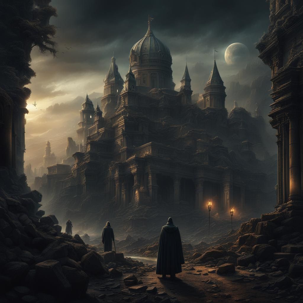 Mysterious Figures Lurking in the Dark: Digital Matte Painti...