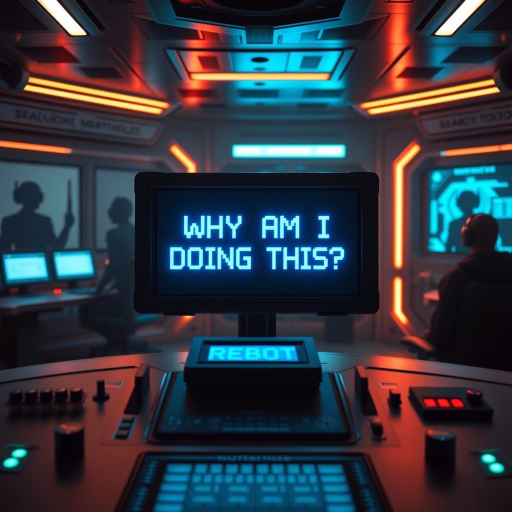 Retro Futuristic Command Centre with Reboot Console