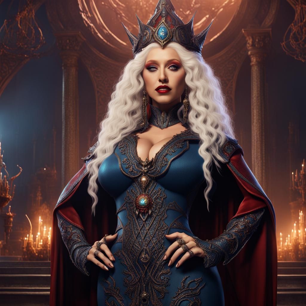 Christina Aguilera: Evil Sorcerer Queen Fantasy Art