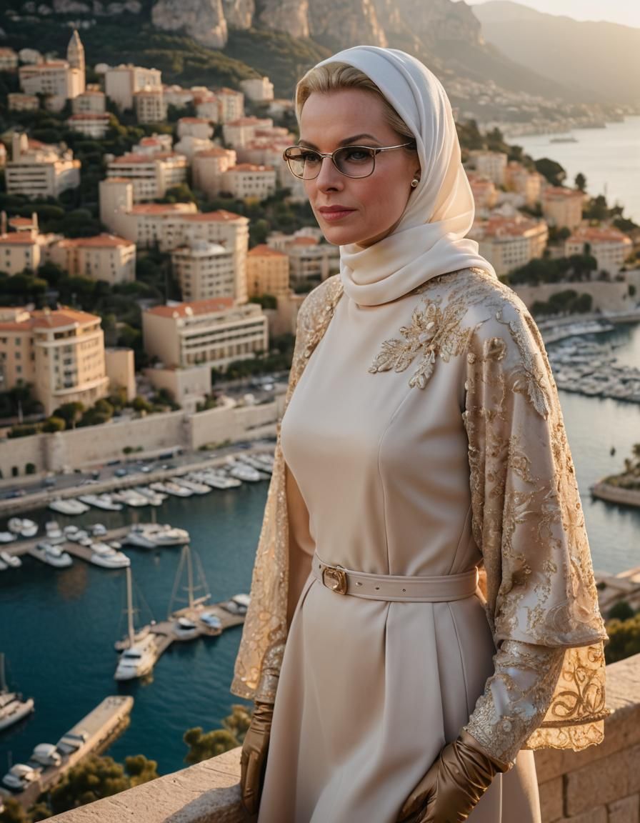 Princess Grace Inspired Portrait at Golden Hour