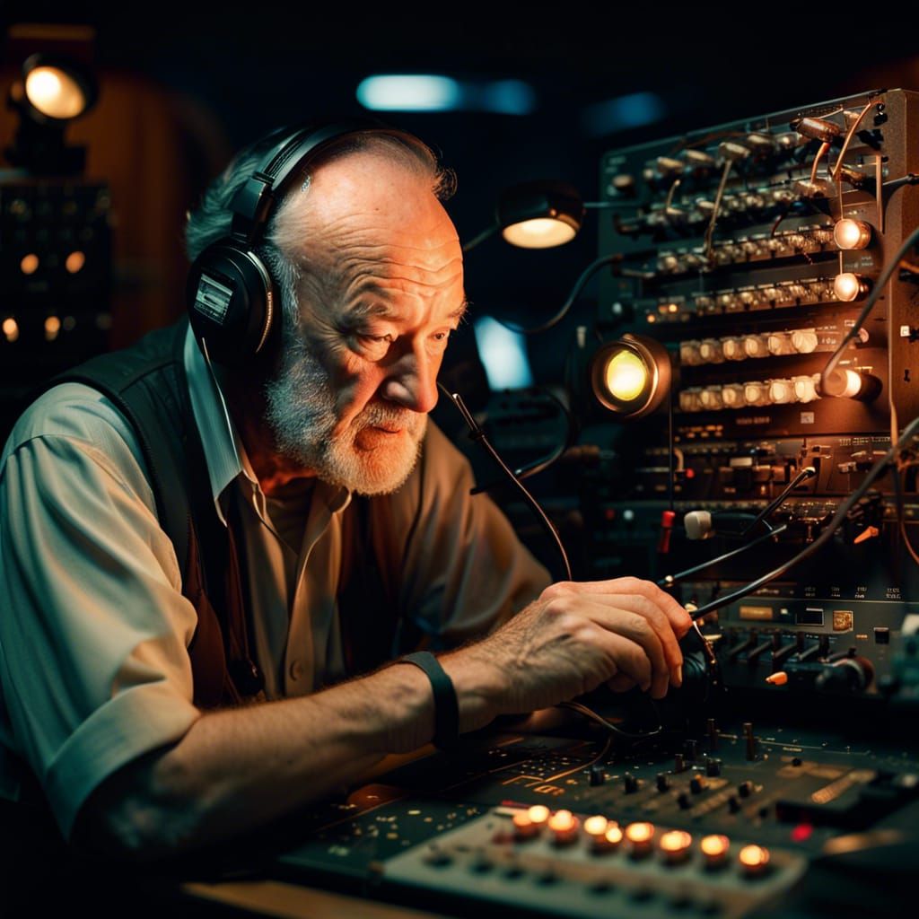 Photorealistic Ham Radio Operator with Beard