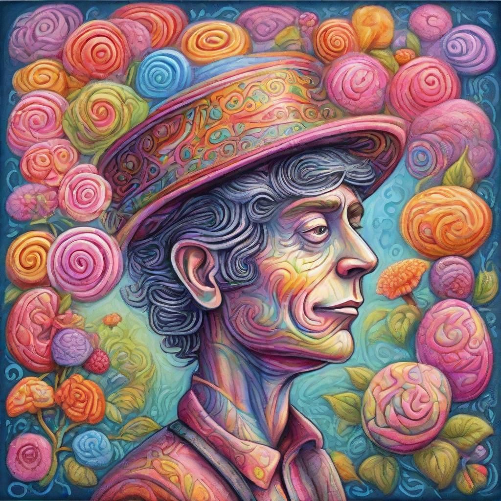 Whimsical Cubi Stroll in Candy Art Style