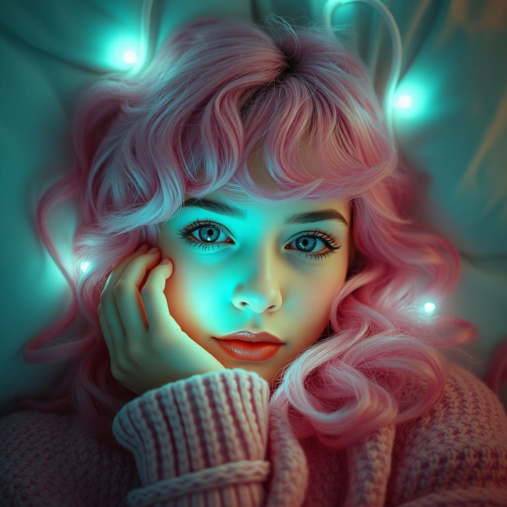 Gentle Evening Goddess in Soft Pastels