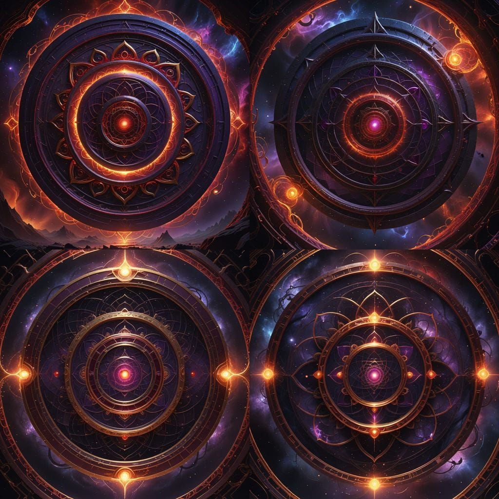 Ethereal Portal of Cosmic Proportions in Deep Purple and Cri...