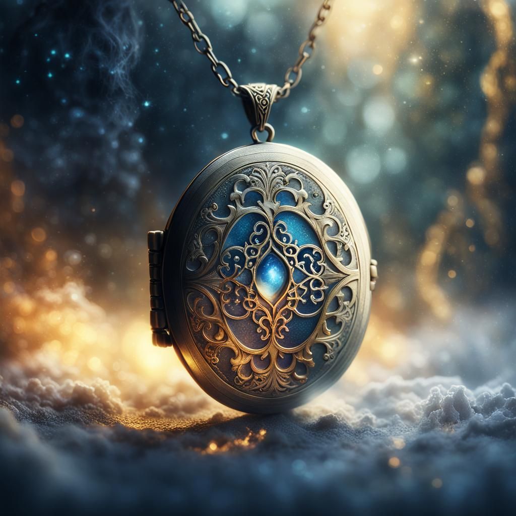 Burnished Silver Locket with Mystical Energy