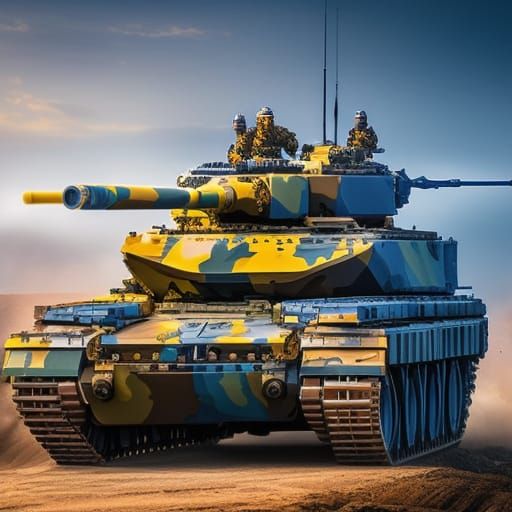 Leopard Print Tank Engaged in Moscow Battle