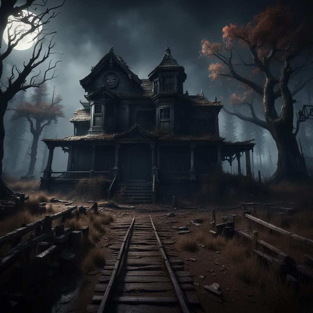 Eerie 3D Game Scene in Unreal Engine 5