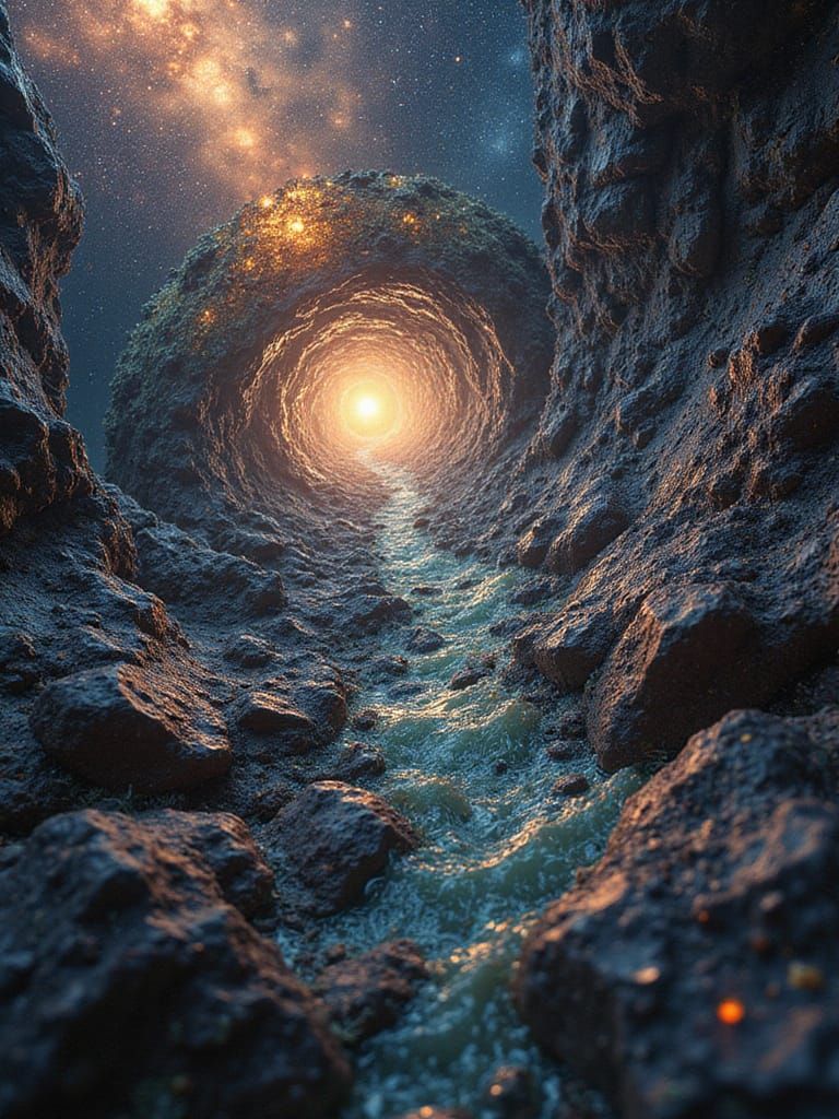 Crazed Bioiridescent Nucleated Microvoids Lavaconic Crackle Crazing in the Fabric of Time