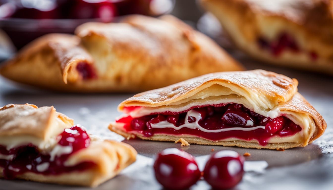 Mouthwatering Cherry Turnovers: Food Photography