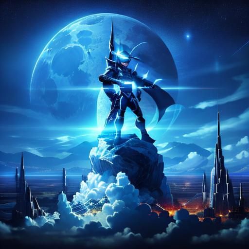 Surreal Moonscape Dream with Space-Core Elements