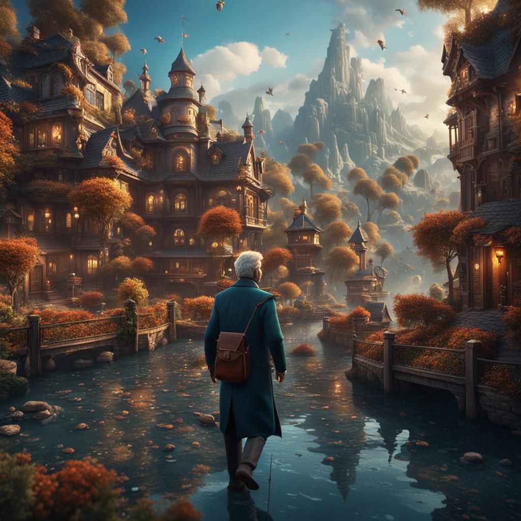 Pensioner's Joy: Detailed Matte Painting in 8K