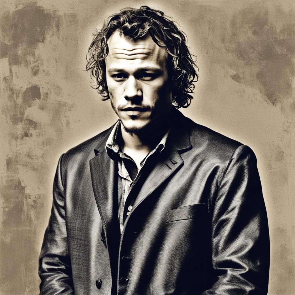 Heath Ledger Portrait Generated by AI