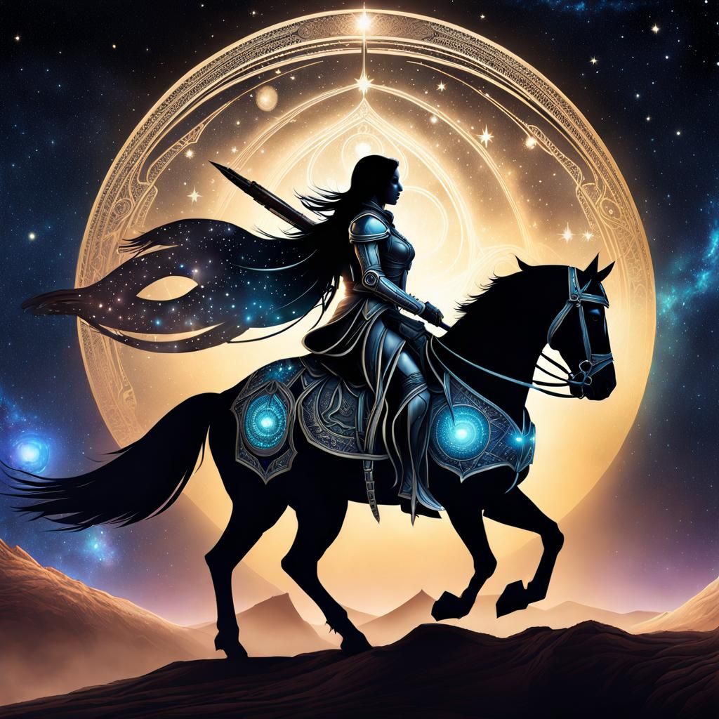 Fantasy Warrior on Alien Planet in Fractal Art