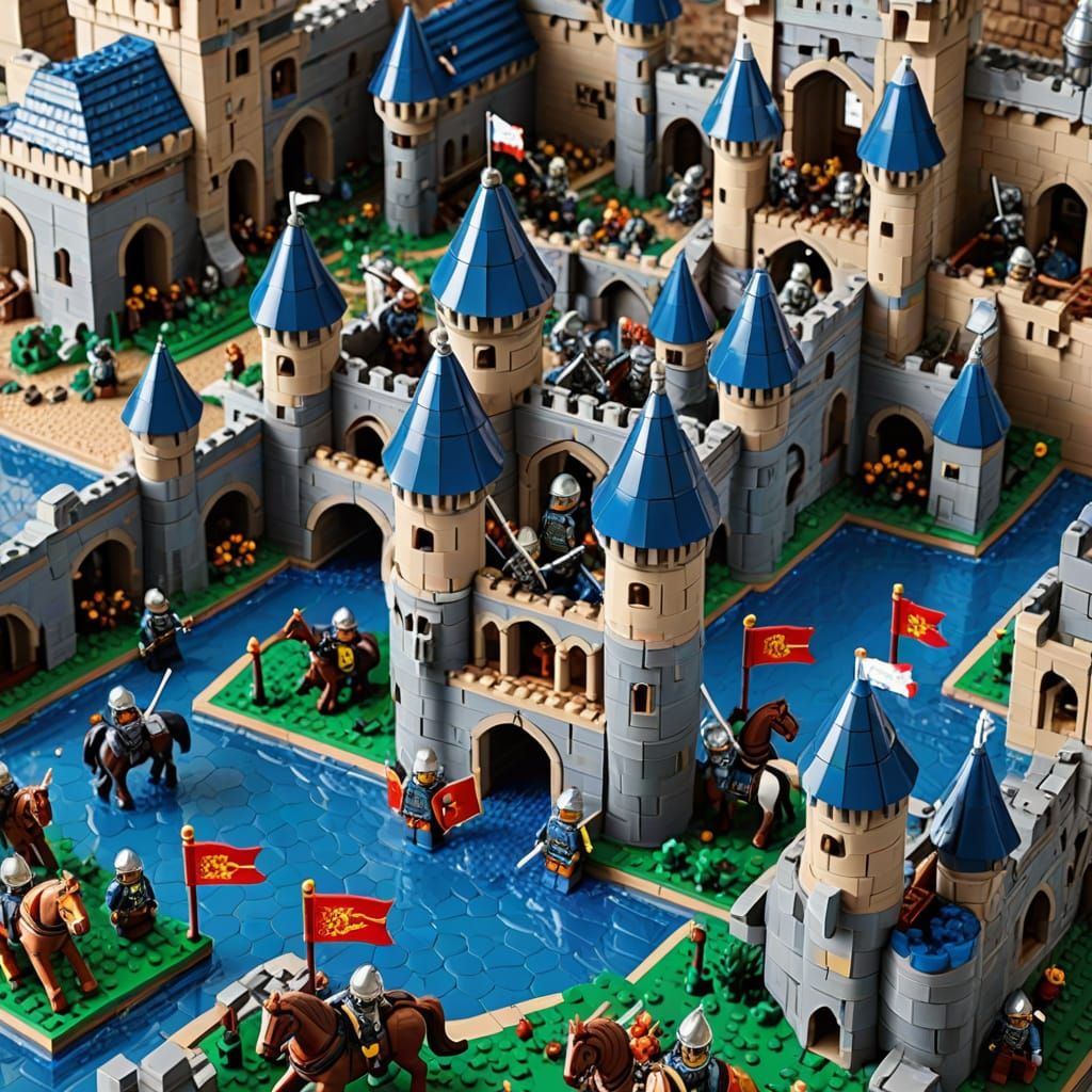 Majestic LEGO Medieval Castle with Knights