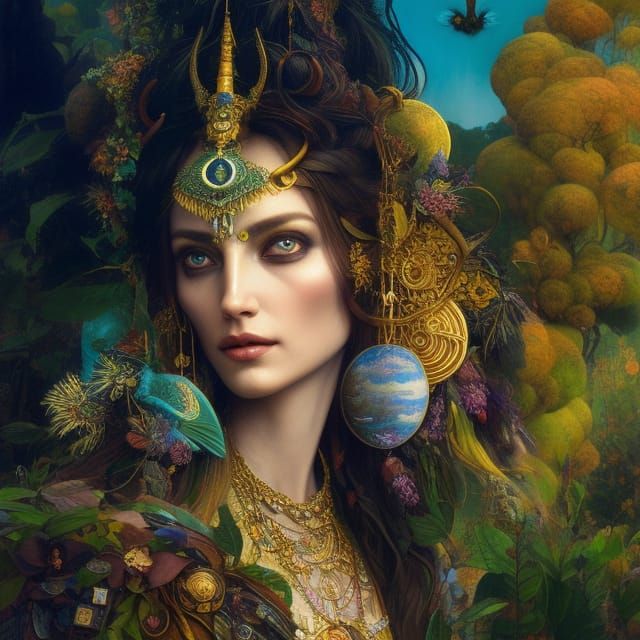 Primal goddess of celestial bodies