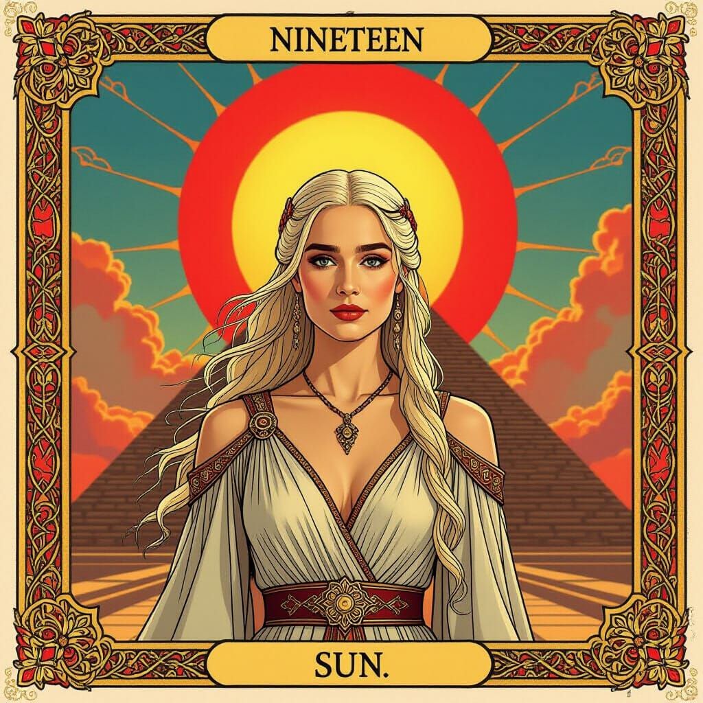 Daenerys Targaryen as The Sun Tarot Card