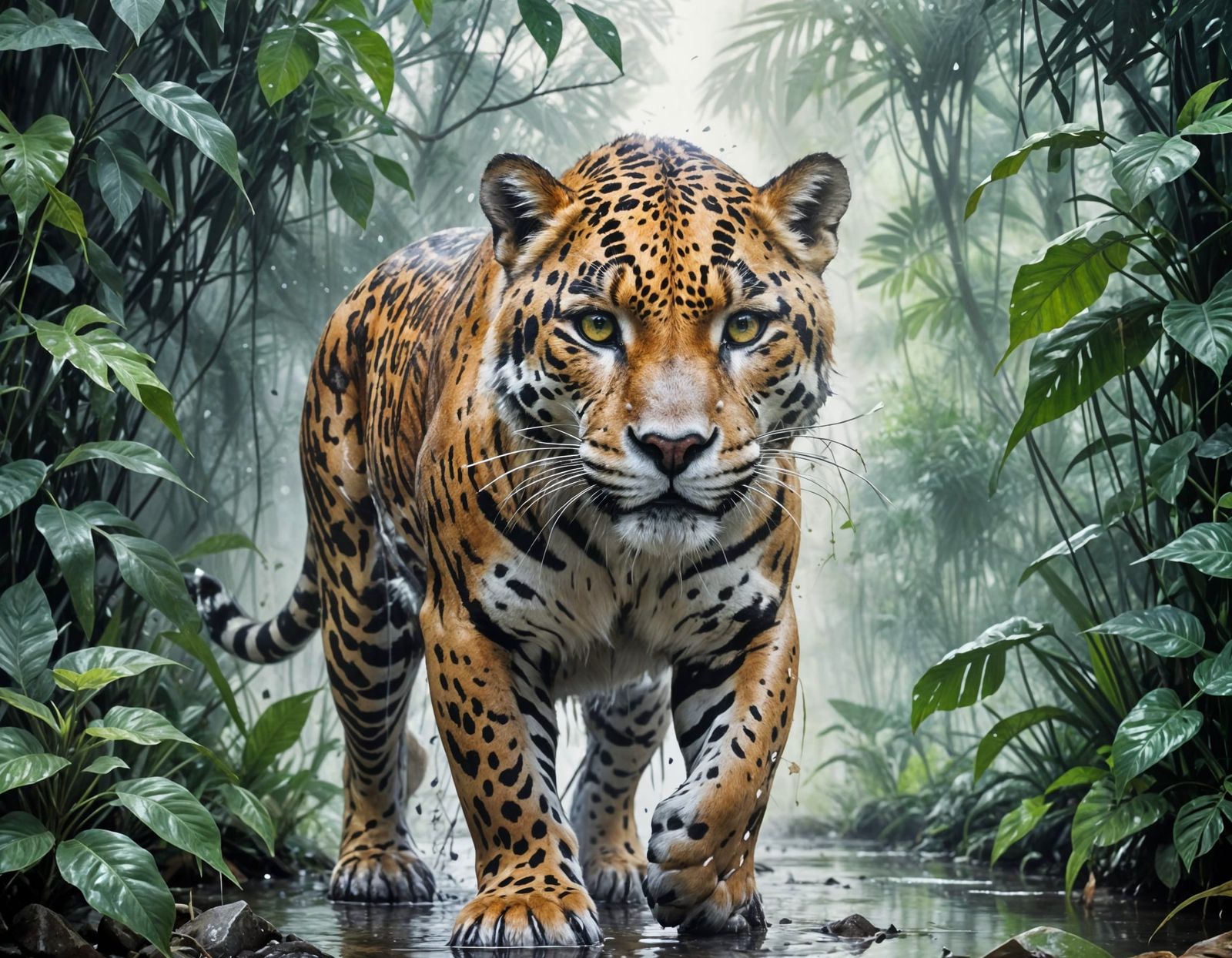 Amazonian Rainforest Mysterious Dark Puddle