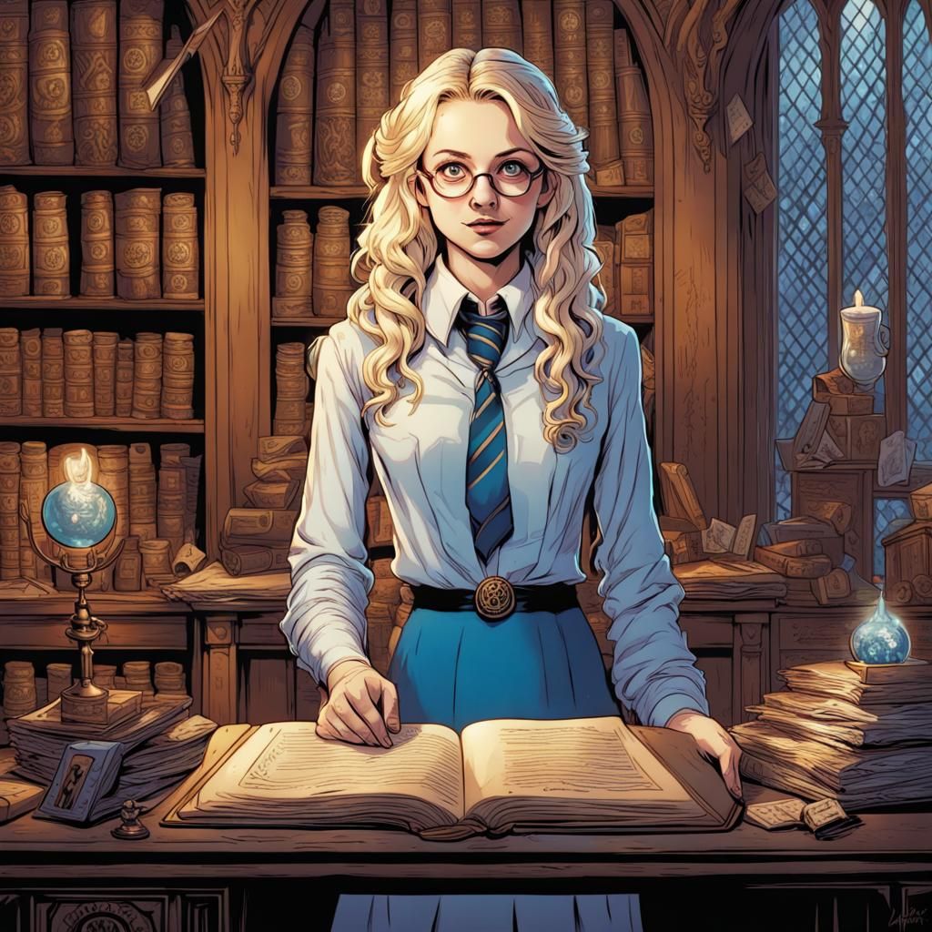 Luna Lovegood, Adult Divination Teacher: Comic Book Art