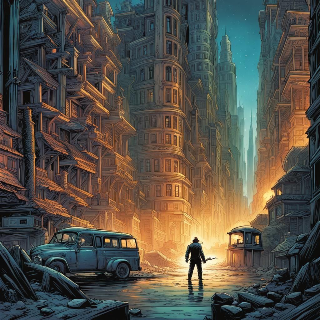 Shapoklyak in Comic Book Style Illustration