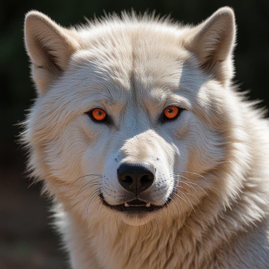 Explosive Color Wolf with Crimson Glowing Eye