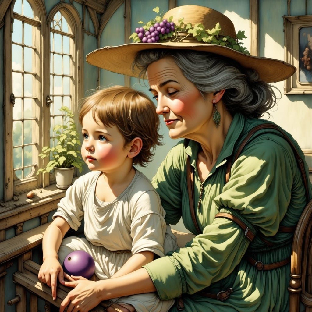 Ethereal Fauvist Baptism Scene with Vibrant Colors