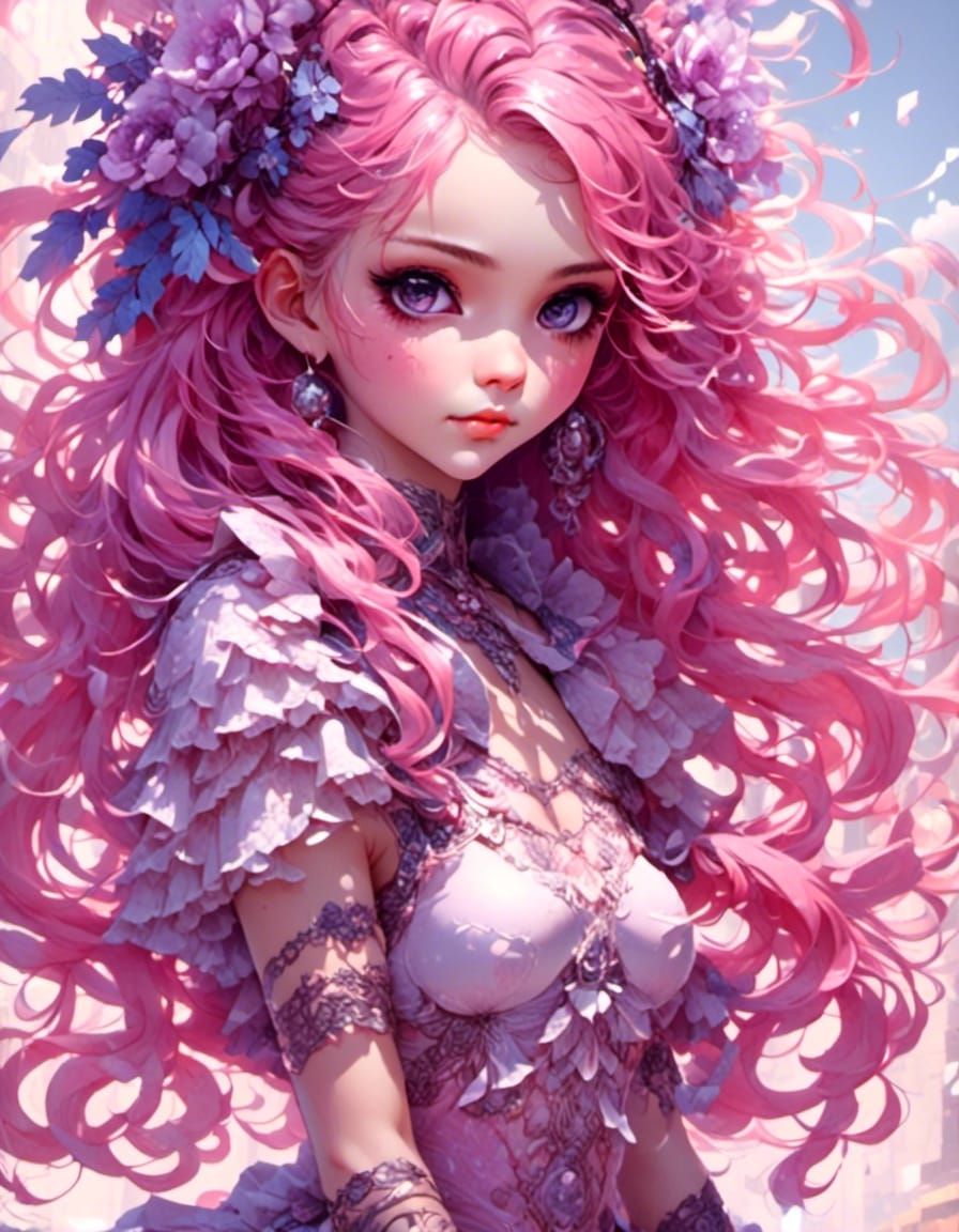 Chibi Dancer with Braided Hair