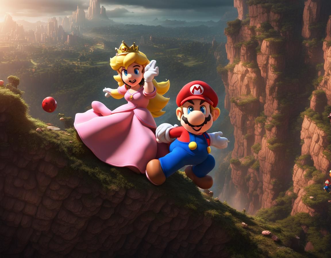Princess Peach Rescues Mario: Fantasy Concept Art