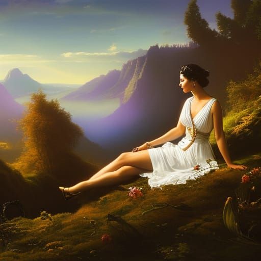 My very first creations: Goddess resting in the land