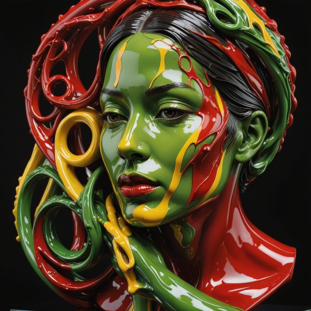 Hyperrealistic Sculpture of Life and Death