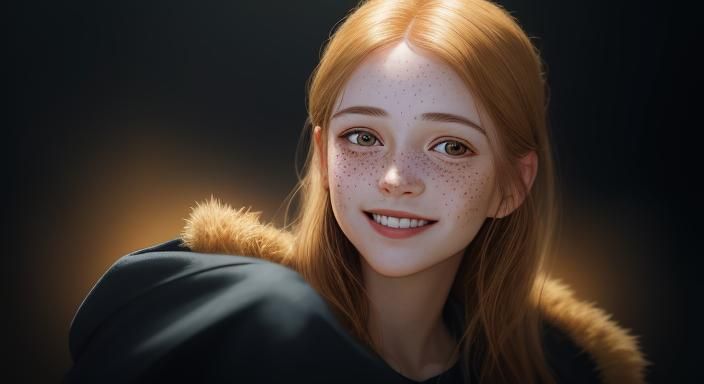 Smiling Woman Portrait in Soft Golden Light