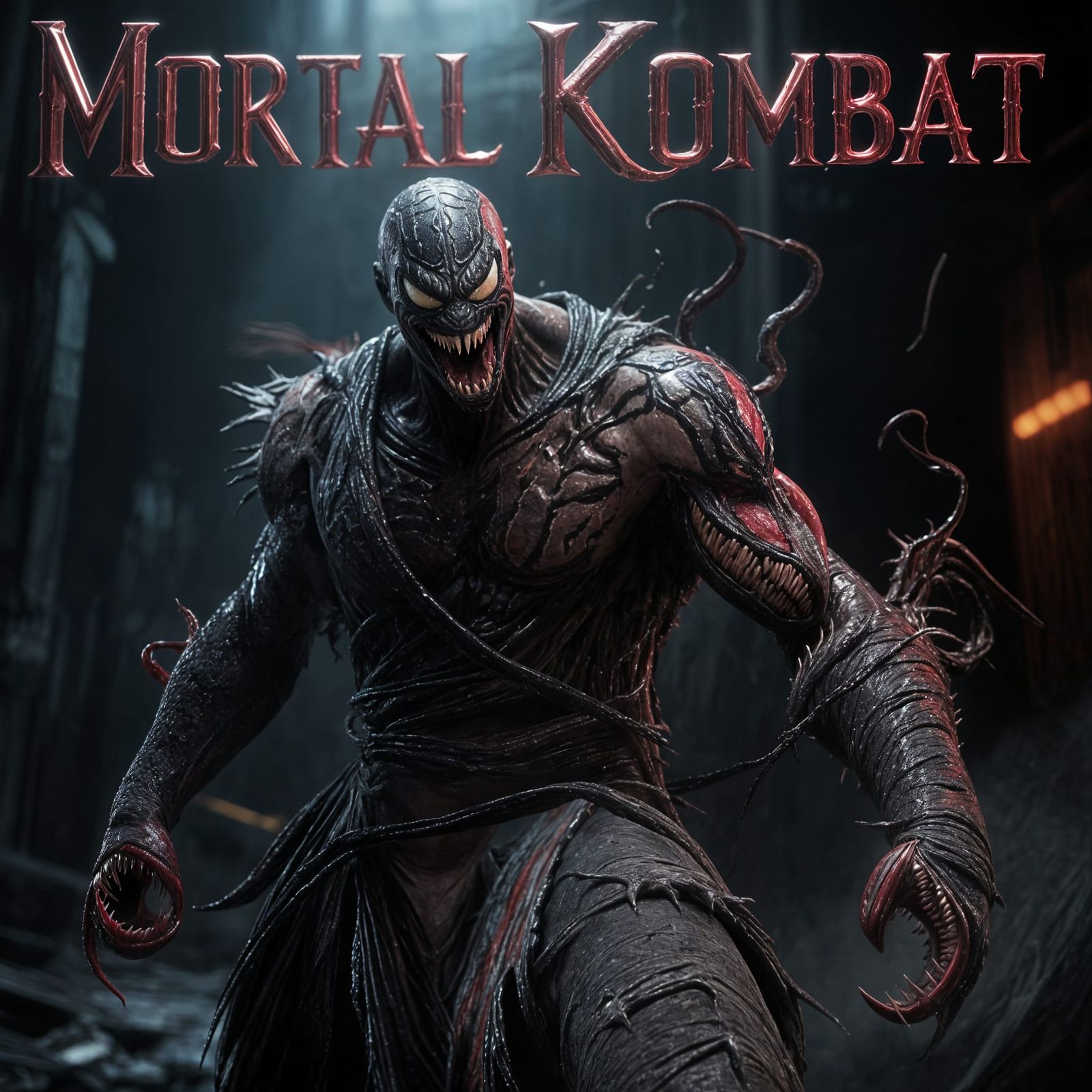 Enraged Mortal Kombat Character with Venom Effect