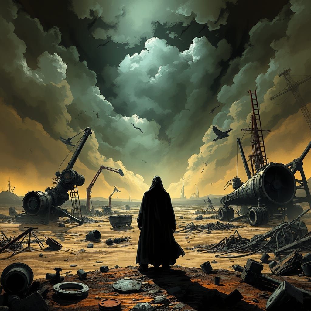 Post-Apocalyptic Wasteland: Dark Fantasy Comic Book Art