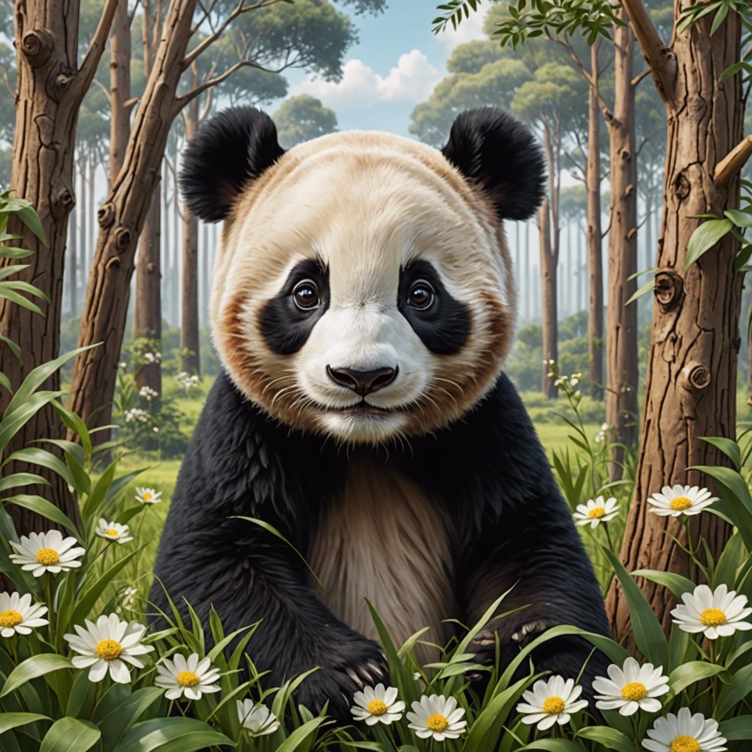 Happy Panda in Natural Habitat