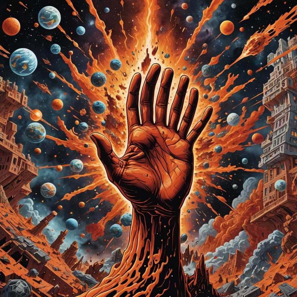 Naaga's Cosmic Destruction: A Digital Art Masterpiece