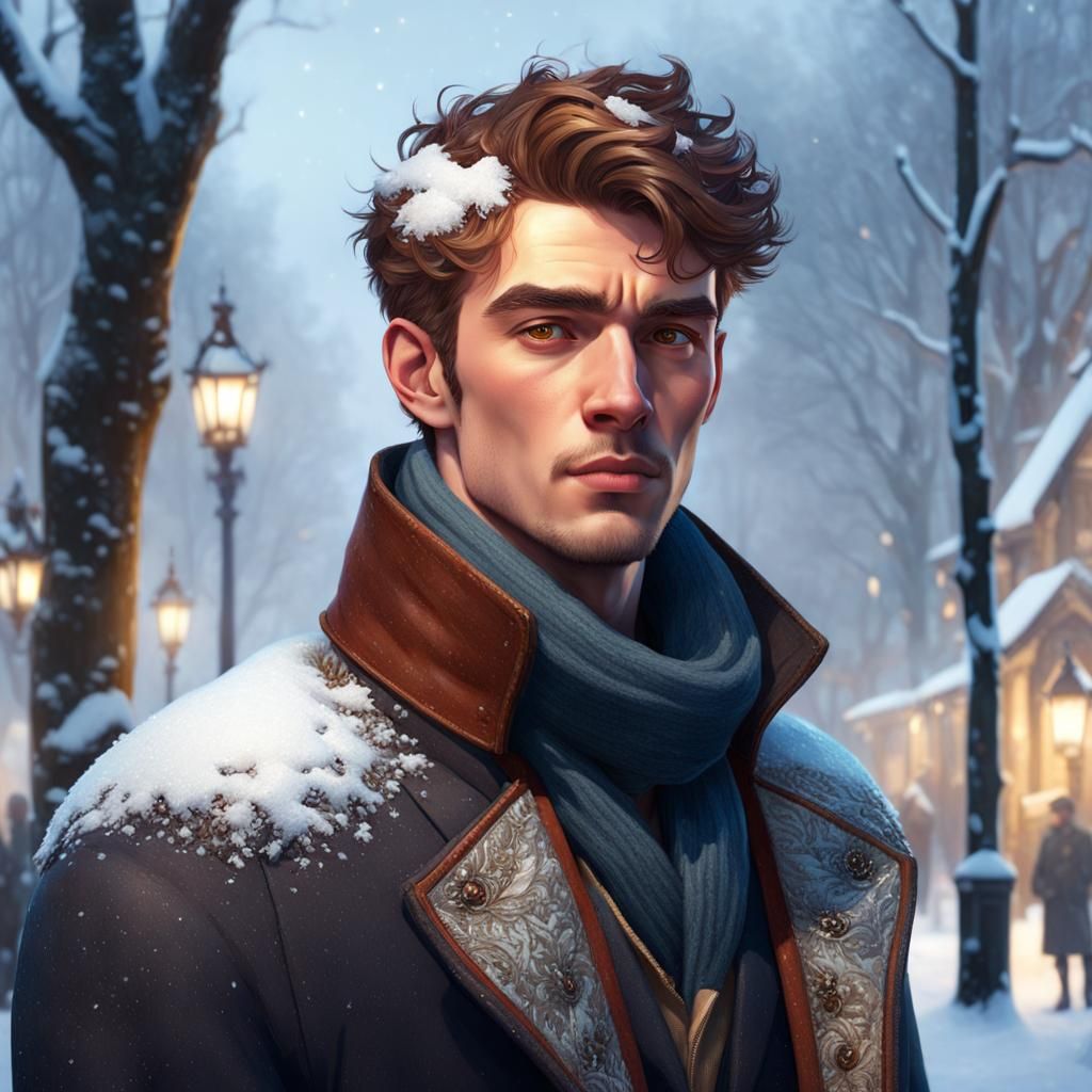 Winter Portrait of a Young Man