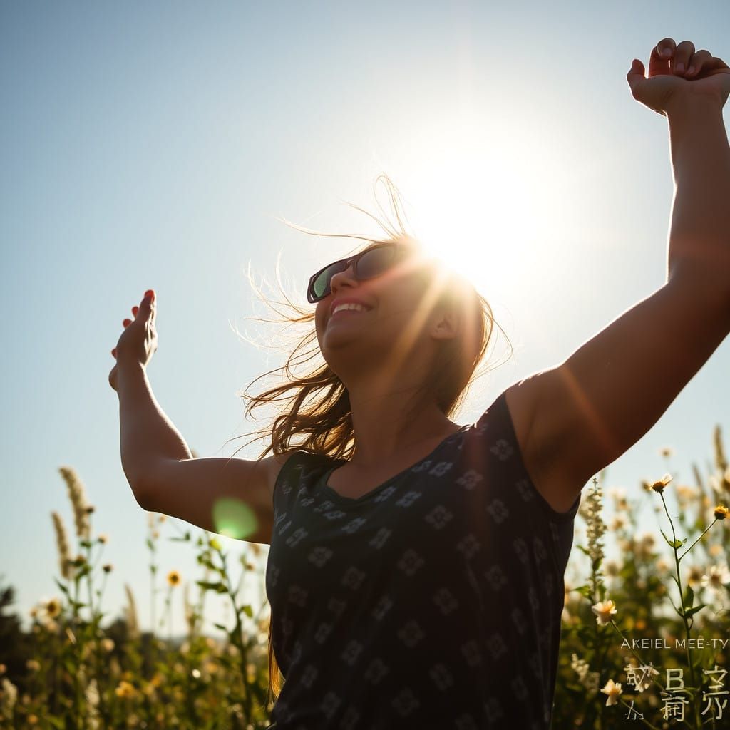 Sunny Summer Landscape in Vibrant Colors
