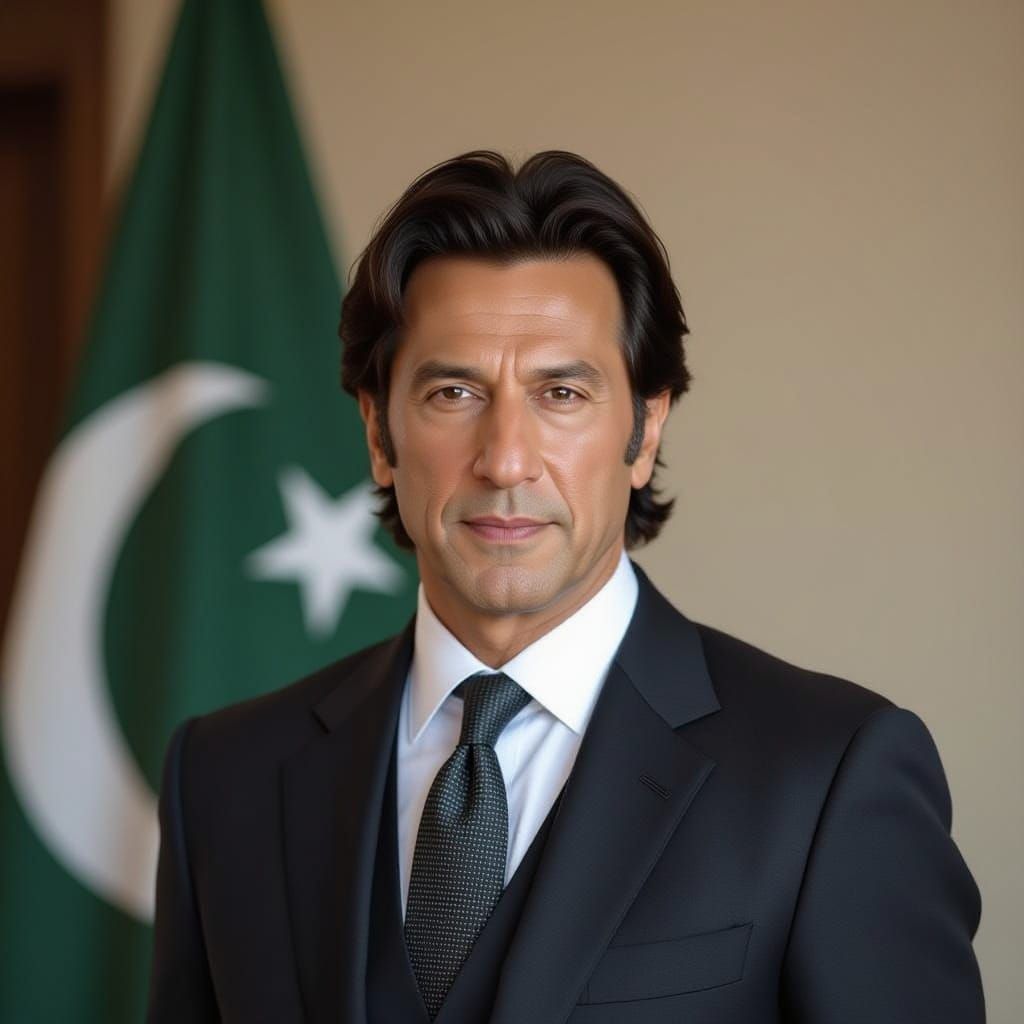 Pakistani Leader Imran Khan in Formal Attire