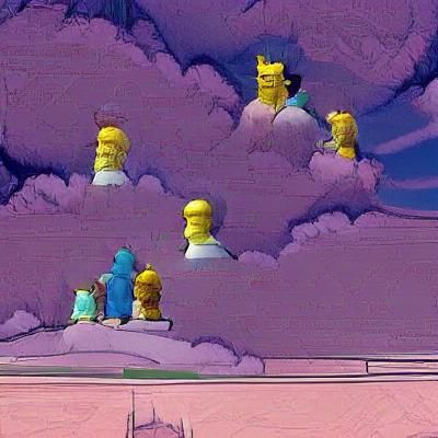 Homer Simpson Portrait in Cartoon Style