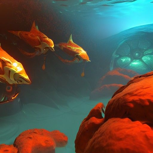 Subnautica-Inspired 3D Rendering with Depth