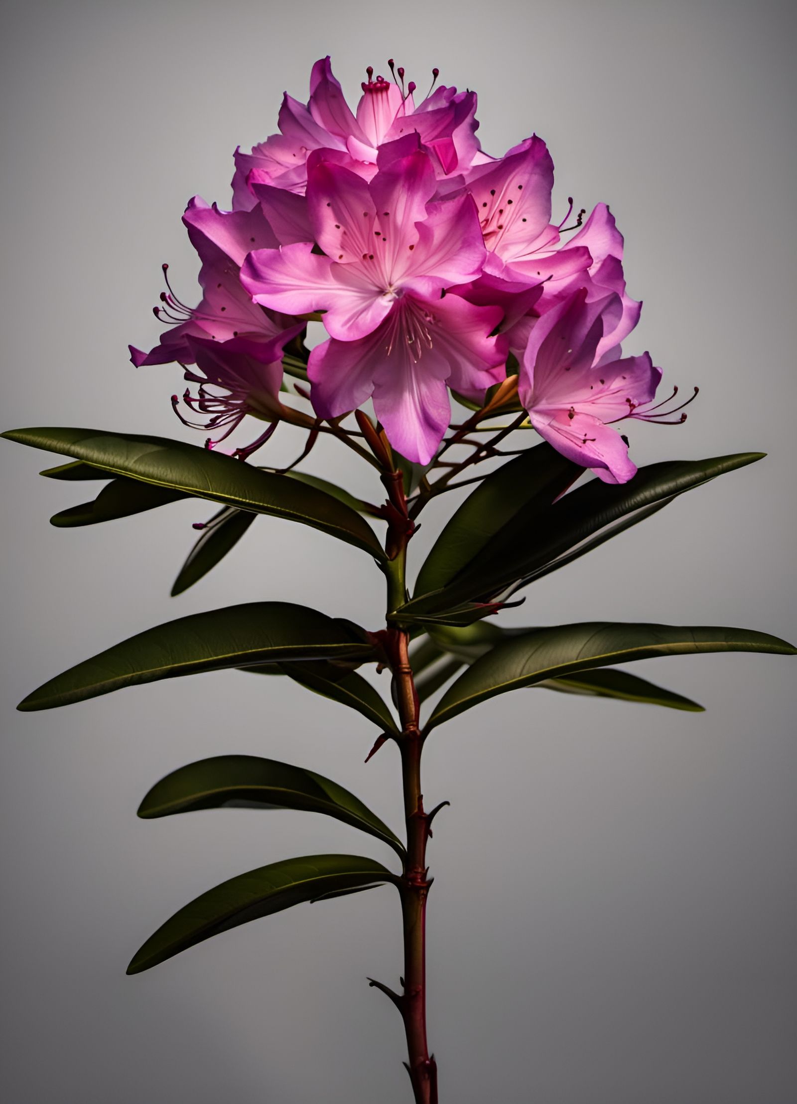 Rhododendron Flower in Chiaroscuro Lighting