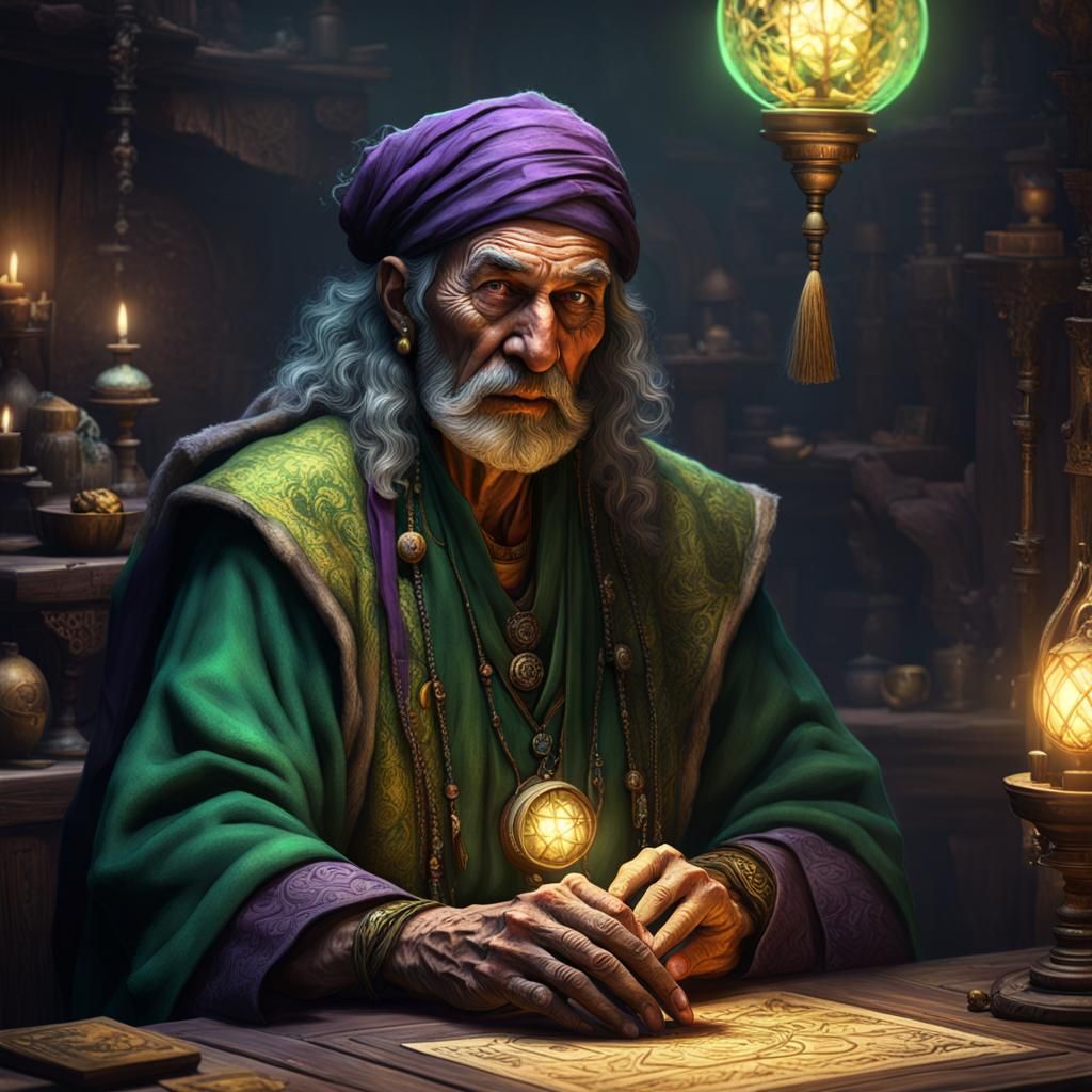 Gypsy Fortune Teller in Dark Fantasy Style
